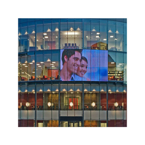 Mặt Trời Mọc p31.25mm hotsale ngoài trời trong suốt Rèm màn hình hiển thị <span class=keywords><strong>LED</strong></span>, linh hoạt <span class=keywords><strong>LED</strong></span> lưới màn hình, trong suốt <span class=keywords><strong>LED</strong></span> - Product Image 4