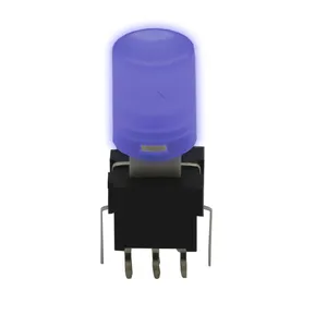Lakeview PLA Series 0.1A 30V DC illuminated LED Micro Push Button Switch A variety of lamp colors and caps are available
