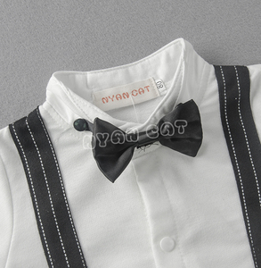 bebés gentleman chaleco tie Mamelucos ropa que sube del mono niños de modelado camiseta con manga larga subida de la ropa - Product Image 2