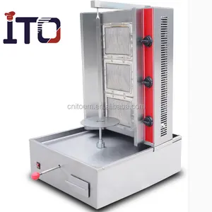 3burners automatic doner kebab making machine