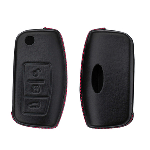 Gran oferta, Funda de cuero personalizada para llave de coche para Ford Escope Fiesta Focus, hecha a mano, plegable, colgante OEM, diseño elegante a la moda - Product Image 1