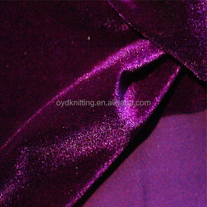 Ouyuanda Factory 150-180cm Stretch <strong>Velvet</strong> <strong>Purple</strong>/Green Knit Fabric 60'' Wide for Sewing Apparel by the Yard - Product Image 1