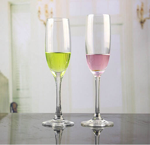 KCP-015 Cheers Champagne Glasses Flutes,Gift Set of 6, BPA-free, Dishwasher safe