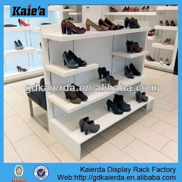 La tienda de zapatos estantes de la exhibición, bastidores de calzado para  tienda, zapato de mujer estantes de la tienda