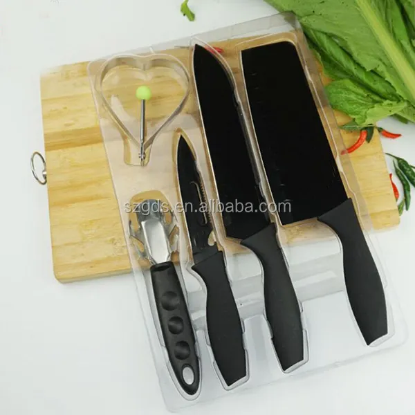 Fornitura di fabbrica set di coltelli da cucina 5 pezzi coltello da cuoco in acciaio inossidabile coltello da cucina