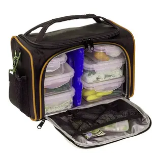 420D 聚酯防水定制绝缘午餐套件健身健身房膳食准备冰袋 6 包