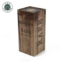 Индивидуальный дизайн, Упаковочная бумажная коробка в форме книги для вина, сделанная на заказ деревянная зернистая печатная коробка для бутылок шампанского