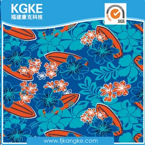 Custom Yoga Swimwear Fabric Nylon Spandex Stretch Knit Floral Digital Printed swimming trunk fabric