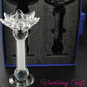 Evento Centrotavola di Cristallo Diamante Gambo Lotus <span class=keywords><strong>Candle</strong></span> <span class=keywords><strong>Holder</strong></span> - Product Image 2