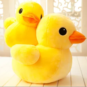 Kawaii Bird lembut boneka hewan bebek kuning kustom mainan mewah untuk anak-anak