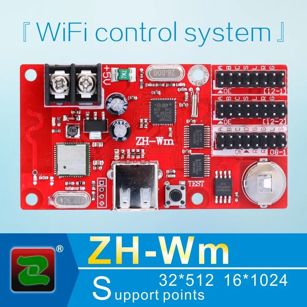 Zhonghang WIFI LED נהג רב תוכניות כרטיס בקר תצוגת מסך P10 חיצוני מקורה ZH-Wm