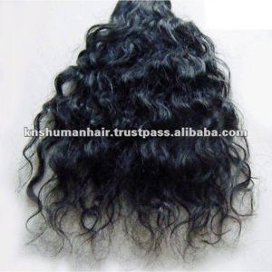 Extensiones de cabello Remy alineado con Templo indio de alta calidad Cabello humano virgen ondulado con sensación suave en la mano - Product Image 2