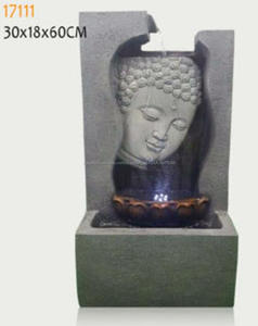 2017 adornos de resina de buda fuente con led - Product Image 2