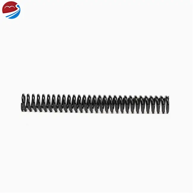 Custom music wire black nickel plated thin and long spiral drawing spring compression springs