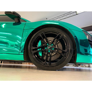 Nuova <span class=keywords><strong>pellicola</strong></span> avvolgente in vinile con specchietto cromato verde chiaro - Product Image 3