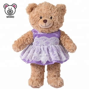 Orsacchiotto <span class=keywords><strong>Ballerina</strong></span> con Vestito Rosa, Peluche con Gonna Tutu, Giocattolo Morbido Personalizzato per Bambini, Orsacchiotto Bianco Ballerino - Product Image 3