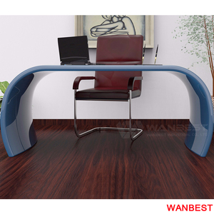 高級アクリルホワイトエグゼクティブマネージャールームオフィスコンピュータデスクホームスタディテーブル - Product Image 4