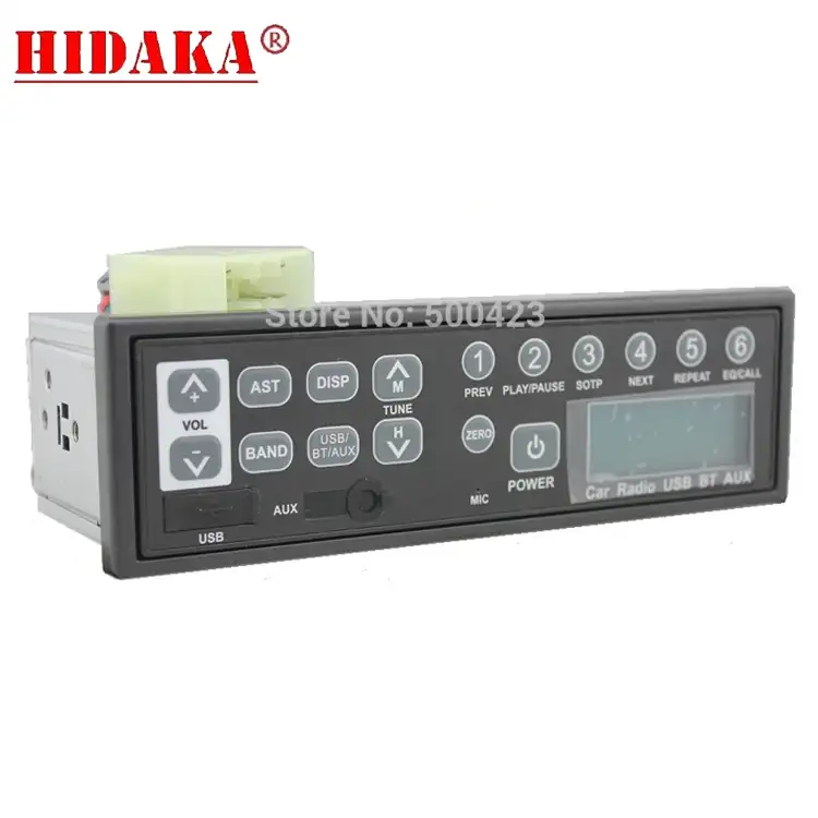 HIDAKA FM AM USB HI-M200 Reliable Car Radios with External Antenna Jack 12 24 Volt for Excavator Radio