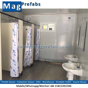 20フィートプレハブコンテナ式可動式公衆トイレキャビンユニットバスルームポッド - Product Image 4