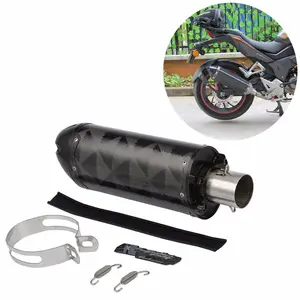 TCMT XF200108 51mm Exhaust Muffler Pipe Slip W/ Silencer Streetbikes Motorcycle For Honda