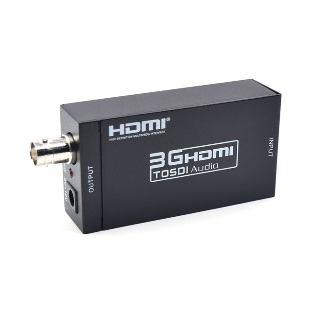 Mini Metal 3G HDMI to SDI Converter 1080P Embedded Audio Sync DC5-12V Wide Voltage BNC HD-SDI Adapter for HDTV Home Theater