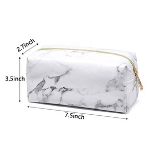 Sacchetto cosmetico per le donne borse da <span class=keywords><strong>viaggio</strong></span> <span class=keywords><strong>accessori</strong></span> per il trucco di marmo portatile pennelli per il trucco borsa portamonete - Product Image 6