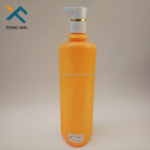 Гигиена желтый 1 литр пластиковую бутылку шампуня с лосьон насос - Product Image 1