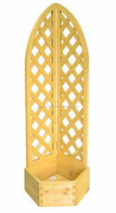 Planteur d'angle en <span class=keywords><strong>bois</strong></span> de jardin 8 pièces, treillis pour vignes, plantes à fleurs grimpantes, boîte de Pot, <span class=keywords><strong>panneau</strong></span> en treillis de <span class=keywords><strong>bois</strong></span> de Patio - Product Image 4