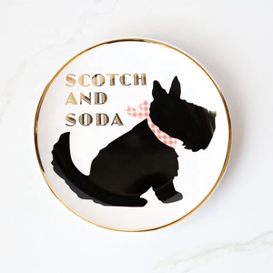 Özel logo seramik yemek tabakları 8 inç 10 inç porselen köpek tasarım yemekleri - Product Image 3