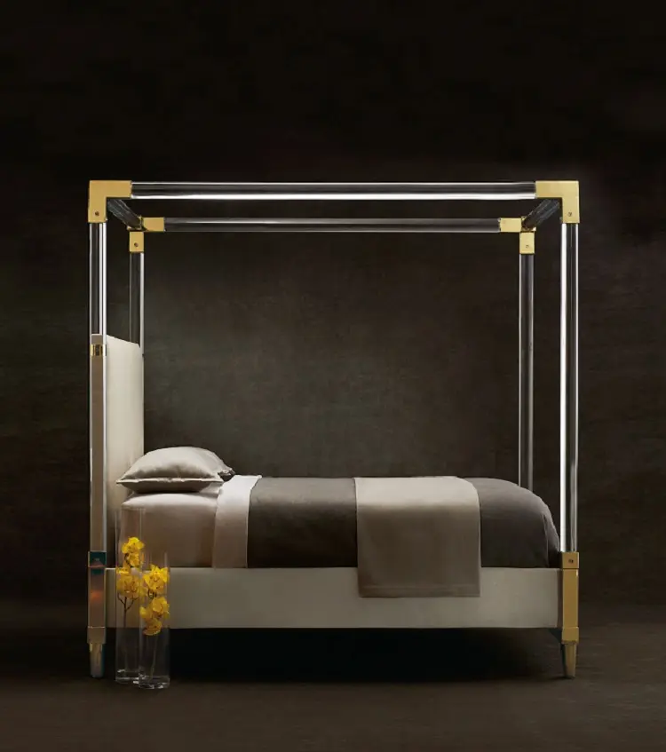 Mobilia della camera da letto matrimoniale King size del letto dell'hotel delle strutture acriliche all'ingrosso di nuova progettazione