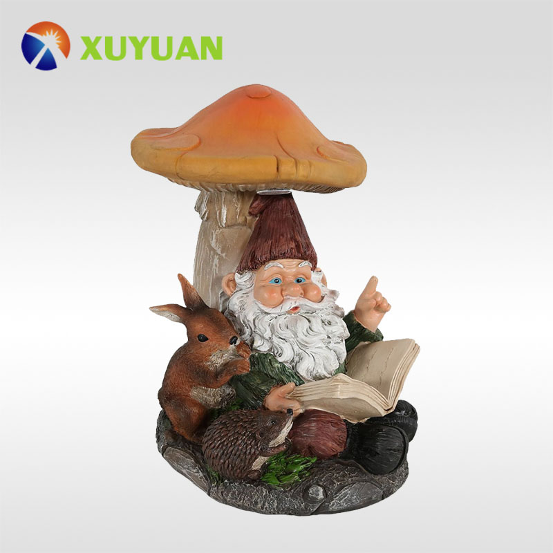 Солнечный GardenDecorative светодиодный солнечный свет Gnome с фонариком для сада
