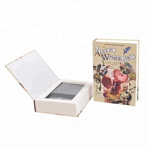 English dictionary money strongbox metal secret key lock book safe box