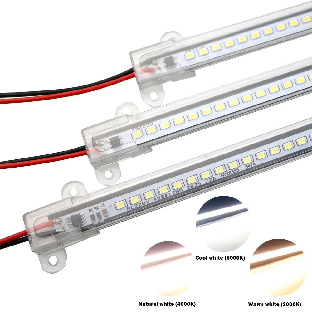 Dải Đèn LED Cứng Ac 220V Không Có Trình Điều Khiển, Đèn Thanh Led 220V SMD2835 Không Cần Nguồn Điện Dưới Quầy Sử Dụng Tại Nhà Máy