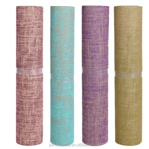 Nieuwe Product Custom Gedrukt Yoga Matten Eco Vriendelijke Fitness Natuurlijke Jute Hennep Yoga Mat