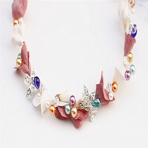 <span class=keywords><strong>Las</strong></span> Mujeres de la vendimia Flor de La Perla Cabeza Cadena Venda de La Corona - Product Image 3