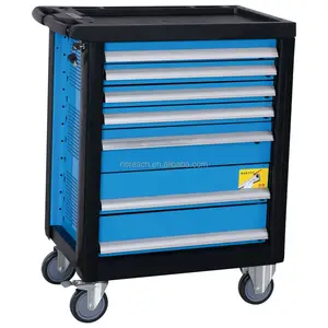 High quality iron tool trolly with different size drawers