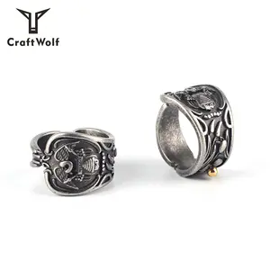 Craft Wolf Classic Design Stainless Steel Ring For Men Women