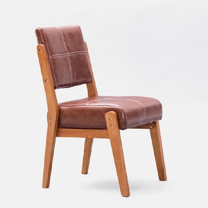 Top Qualité Vente Chaude moderne en cuir à haut dossier <span class=keywords><strong>Toona</strong></span> à manger en bois chaise - Product Image 1