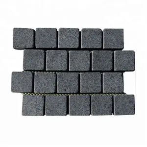 Vendita calda a buon mercato nero granito ciottoli finitrici vialetto per pavimentazione in pietra