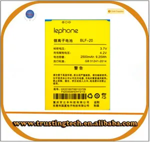 Untuk Lephone W9 T9 Baterai BLF-20, Li-ion Isi Ulang Baterai Tanam Baterai Polimer Lithium