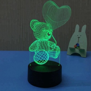Regalo de San Valentín para Enamorados, Lámpara de Mesa Creativa con Efecto 3D, Lámpara de Noche LED Visual 3D de Ídolo Kpop, Lámpara de Noche Infantil - Product Image 4