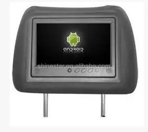 IR body sensor 9 inch TFT LCD car cab taxi headrest 4G wireless network advertising touchscreen monitor with APK software