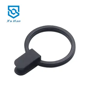 Factory direct sale with black plastic holder key ring PVC clip button keychain diy key holder