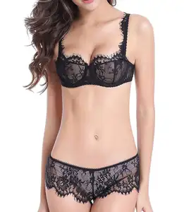 Runwaylover 5726 sexy dames rose transparent dentelle soutien-gorge et string