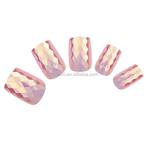 <span class=keywords><strong>Uñas</strong></span> <span class=keywords><strong>Postizas</strong></span> Holográficas Cromadas Nadeco, Esmalte <span class=keywords><strong>Rosa</strong></span> <span class=keywords><strong>Claro</strong></span>, <span class=keywords><strong>Uñas</strong></span> <span class=keywords><strong>Postizas</strong></span> Brillantes con Efecto Espejo, Envoltura Completa para Dedos, Puntas de <span class=keywords><strong>Uñas</strong></span> DIY - Product Image 4