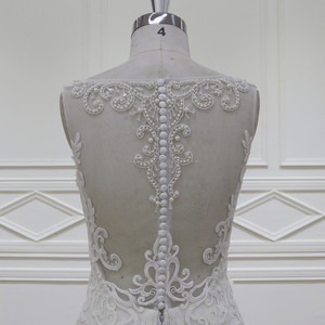XF1106 photos de dernières créations de robes de <span class=keywords><strong>mariage</strong></span> robe de haute qualité robe de <span class=keywords><strong>mariage</strong></span> avec perlée lourde dentelle - Product Image 6