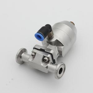 Válvula de Diafragma Tipo MiniI de Acero Inoxidable Sanitario SS316L con Actuador Neumático de Acero Inoxidable - Product Image 5