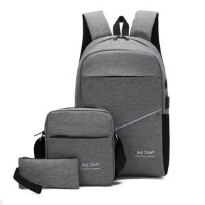 Sac à bandoulière pour hommes, jeu <span class=keywords><strong>de</strong></span> sacs à dos en nylon, sacoche pour ordinateur portable usb, business, <span class=keywords><strong>2</strong></span> en 1, - Product Image 1