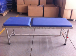 Dossier d'hôpital réglable <span class=keywords><strong>table</strong></span> de traitement en acier inoxydable BT-EA012 lit d'examen médical <span class=keywords><strong>table</strong></span> d'examen clinique rouleaux de papier - Product Image 2