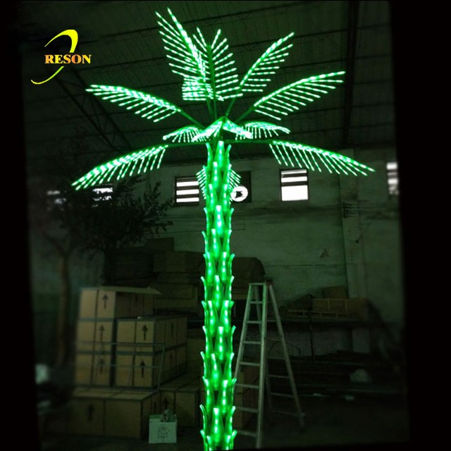 Colorful attractive LED palm tree light garden decoration lighting